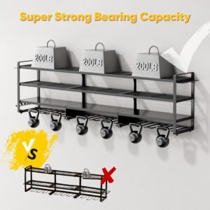 49" Heavy Duty Power Tool Organizer Wall Mount - 600 lb Capacity, 12 Drill Holder