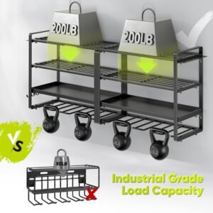 POKIPO Extra Large 8 Drill Holder 4-Tier Power Tool Organizer Wall Mount