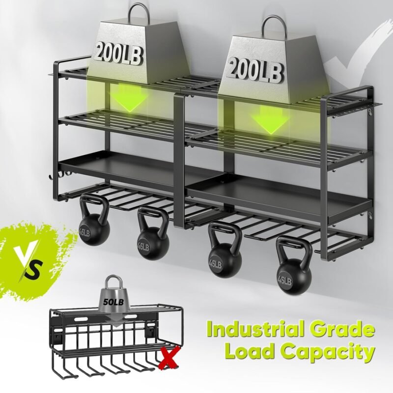 POKIPO Extra Large 8 Drill Holder 4-Tier Power Tool Organizer Wall Mount