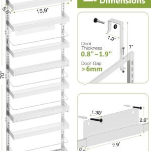 61yJUPbk-KL._AC_SL1500_.jpg 8-Tier Over-the-Door Pantry Organizer – Large Wall-Mount Spice & Storage Rack, 2-in-1 Heavy-Duty Adjustable Metal Baskets