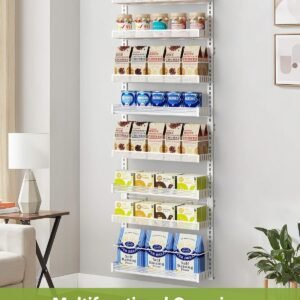 71vv9AELo0L._AC_SL1500_.jpg 8-Tier Over-the-Door Pantry Organizer – Large Wall-Mount Spice & Storage Rack, 2-in-1 Heavy-Duty Adjustable Metal Baskets