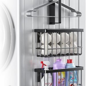 Magnetic Dryer Ball & Lint Bin Holder – Rustproof Metal Basket, Tool-Free Install, Space-Saving Laundry Organizer
