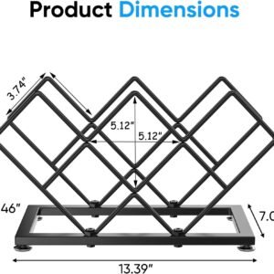 7-Bottle Metal Countertop Wine Rack - Space-Saving Storage for Home Kitchens & Bars