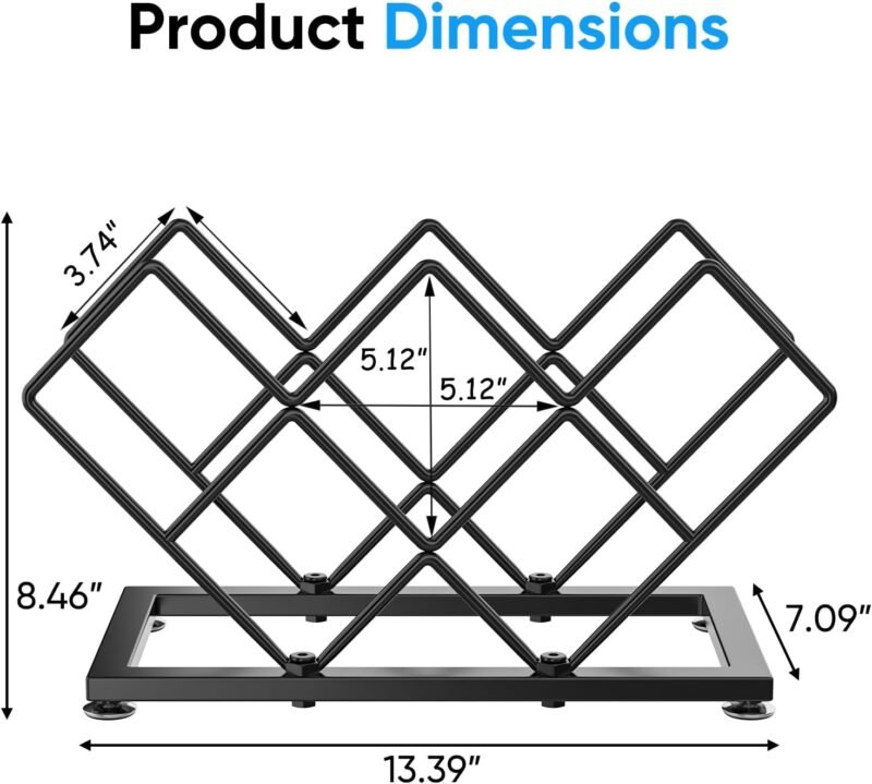 7-Bottle Metal Countertop Wine Rack - Space-Saving Storage for Home Kitchens & Bars
